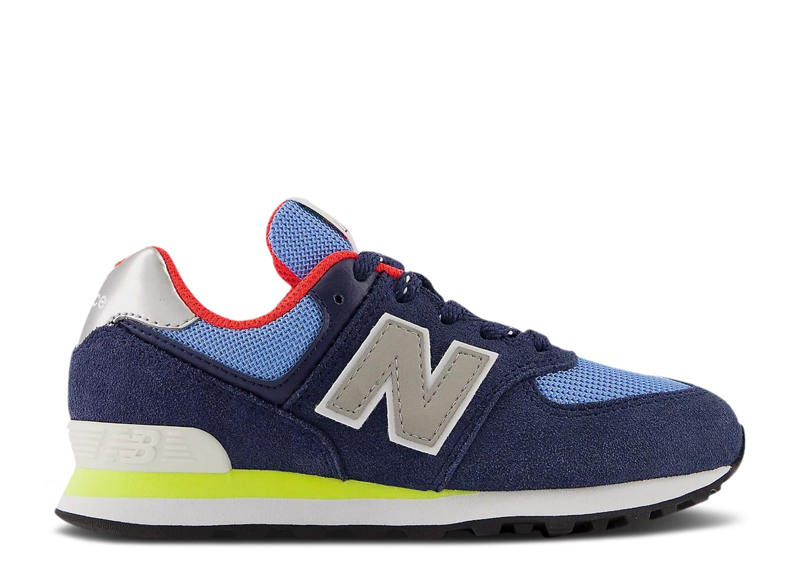 Buy (JR) New Balance 574 Ancho 'Índigo Natural Rojo Eléctrico' PC574BN1-W