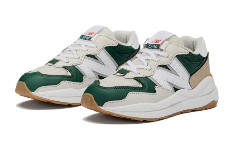 Lookbook 兒童 New Balance NB 5740 網面透氣 減震耐磨 低幫 兒童跑步鞋 米綠色