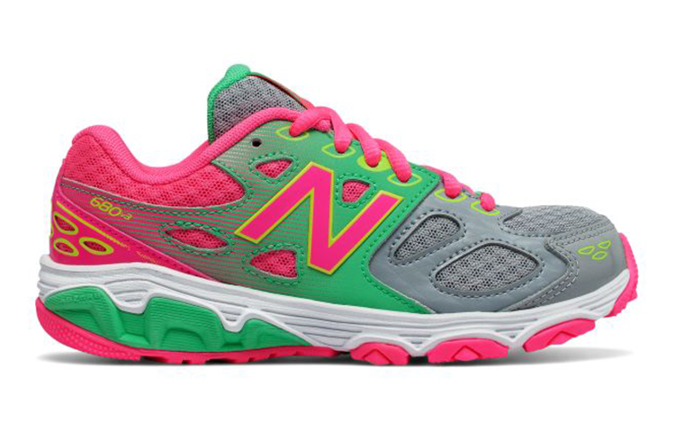 Order 兒童 New Balance 680系列 透氣減震防滑 低筒跑步鞋 灰粉綠