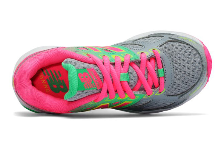 Lookbook 兒童 New Balance 680系列 透氣減震防滑 低筒跑步鞋 灰粉綠