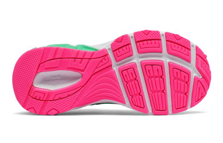 Shop 兒童 New Balance 680系列 透氣減震防滑 低筒跑步鞋 灰粉綠