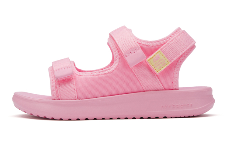 (Youth) New Balance 750 Series Velcro Soft Sole Cozy Open Toe Flat Heel Sports Pink Sandals 'Pink Yellow' YH750PK