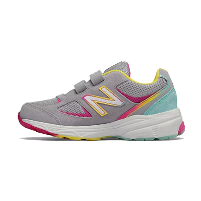 (Youth) NB 888v2 Hook & Loop 'Grey Rainbow'