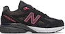 (JR) New Balance 990v4 'Hitam Merah Jambu' KJ990RBG