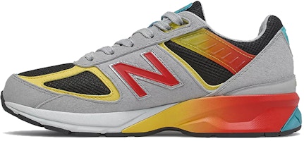 (Youth) New Balance 990 v5 Launch Shoes 'Grey Black Red' GC990GG5 (Youth) New Balance 990 v5 Launch Shoes 'Grey Black Red' GC990GG5