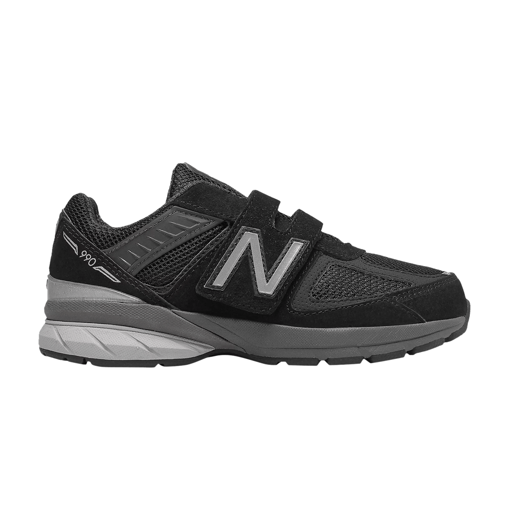 (Youth) New Balance 990v5 Hook and Loop Wide 'Black' PV990BK5-W