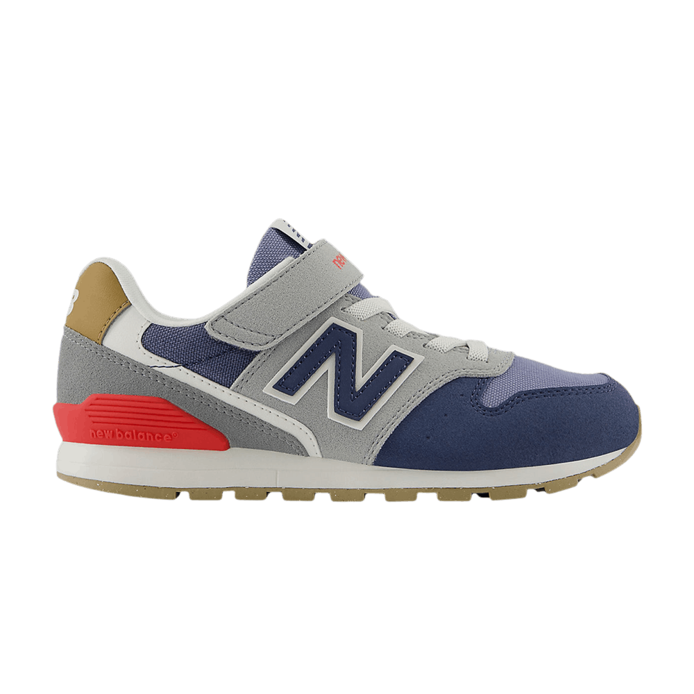 (Youth) New Balance 996 Hook & Loop Little Kid Wide 'Vintage Indigo Blast Red' YV996RN3-W