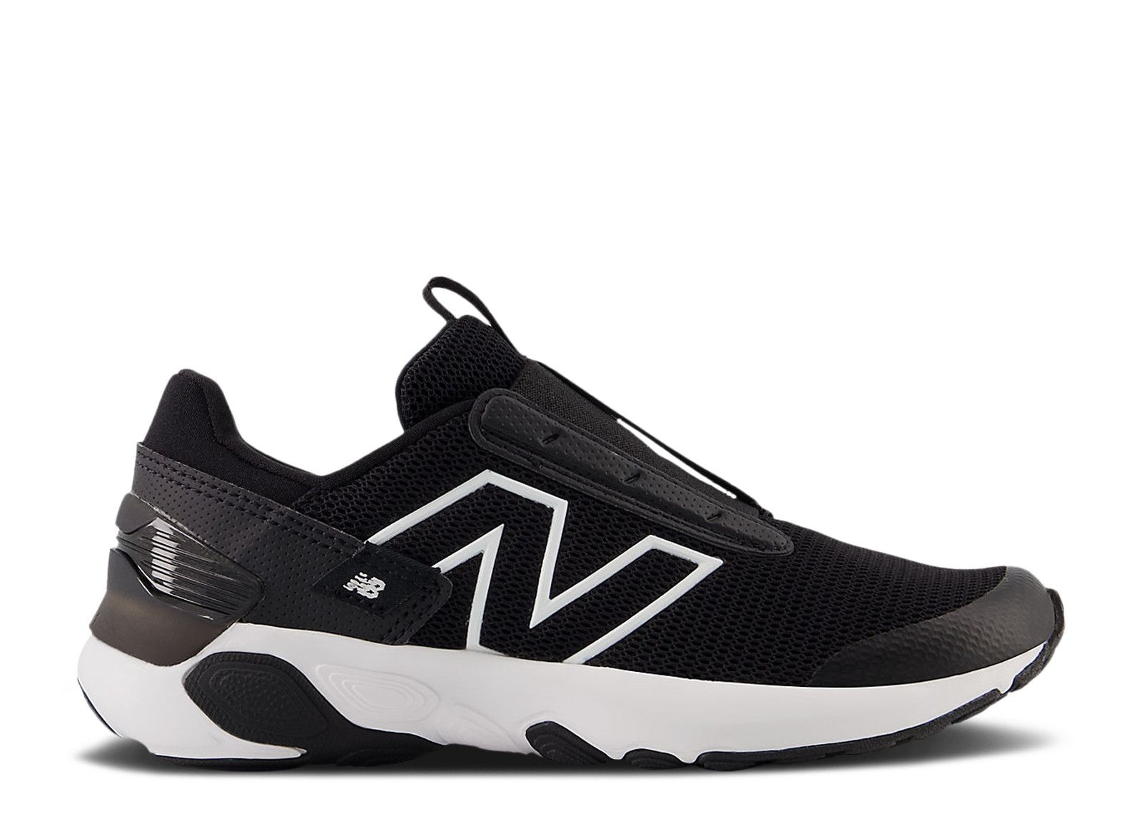 (Youth) New Balance Fresh Foam 1440 Slip On Little Kid Wide 'Black White' PA1440LK-W