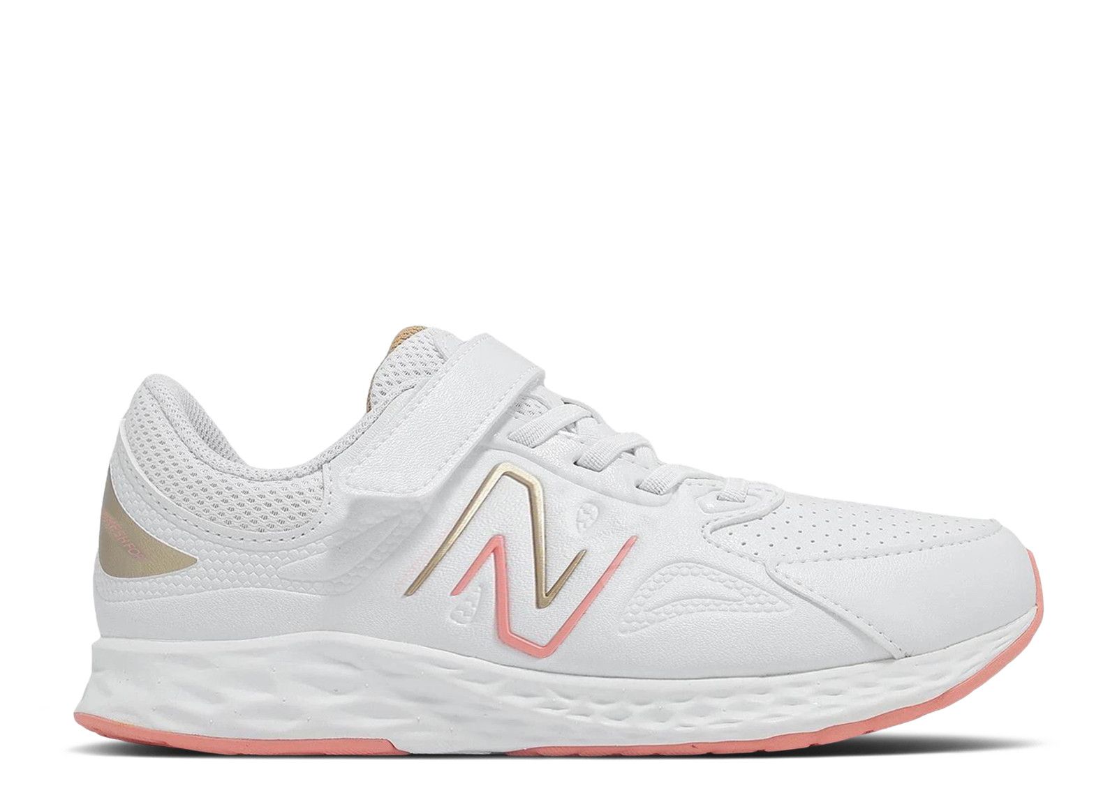 (Youth) New Balance Fresh Foam 76T V1 Little Kid Wide 'White Pink' PA76TPG1-W