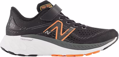 (Youth) New Balance Fresh Foam X 860v13 Bungee Lace Top Strap Little Kid Wide 'Black Neon Orange' PA860D13-W (Youth) New Balance Fresh Foam X 860v13 Bungee Lace Top Strap Little Kid Wide 'Black Neon Orange' PA860D13-W