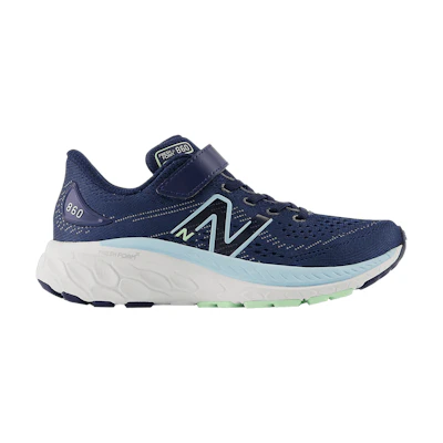 (Youth) NB Fresh Foam X 860v13 Bungee Lace Top Strap Little Kid Wide 'Navy Bleach Blue'