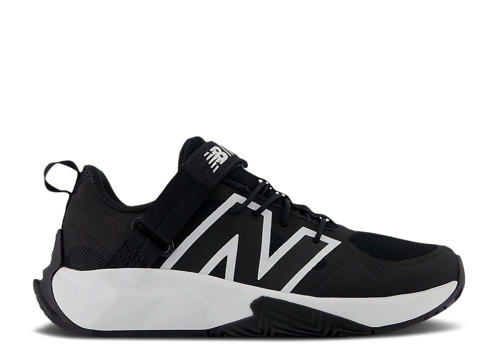 (Youth) New Balance FuelCell Play Bungee Lace Top Strap Little Kid Wide 'Black White' PTFCYBK-W