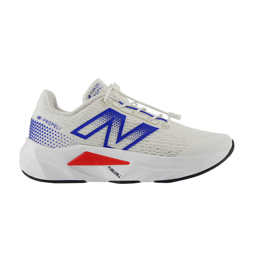 (Youth) New Balance FuelCell Propel v5 Bungee Lace Little Kid Wide 'Sea Salt Royal True Red' PAFCPRR5-W