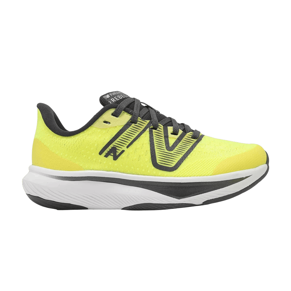 (Youth) New Balance Fuelcell Rebel V3 Little Kid Wide 'Yellow Black' PPFCXPB3-W