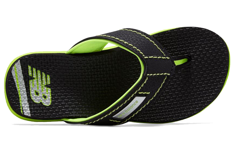 Lookbook (JR) 뉴발란스 모조 텅 검정/그린 (New Balance Mojo Thong Black/Green) K6021BKL