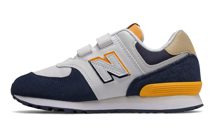 (Youth) NB NBHook and Loop 574 Yellow/Blue/ 'Red'