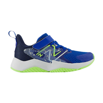 (Youth) NB Rave Run v2 Bungee Lace Big Kid Wide 'Team Royal Paint Splatter'