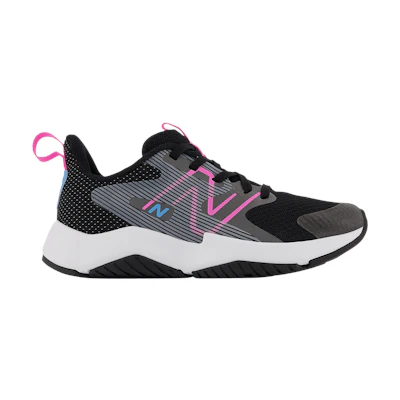 (Youth) NB Rave Run v2 Wide 'Black Vibrant Pink'