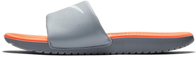 (Youth) Nike ' Kawa Slide Sandals Grey/Orange 819352-801 (Youth) Nike ' Kawa Slide Sandals Grey/Orange 819352-801