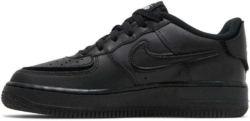 (JR) Nike Air Force 1/1 'Negro Brillante Carmesí' DB1856-001 Lookbook (JR) Nike Air Force 1/1 'Negro Brillante Carmesí' DB1856-001