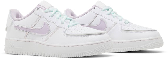 耐吉 Air Force 1 Low 1/1 Low (GS) 魔術貼 休閒 防滑 耐磨 低幫 板鞋 女款 白紫 Cheap 耐吉 Air Force 1 Low 1/1 Low (GS) 魔術貼 休閒 防滑 耐磨 低幫 板鞋 女款 白紫