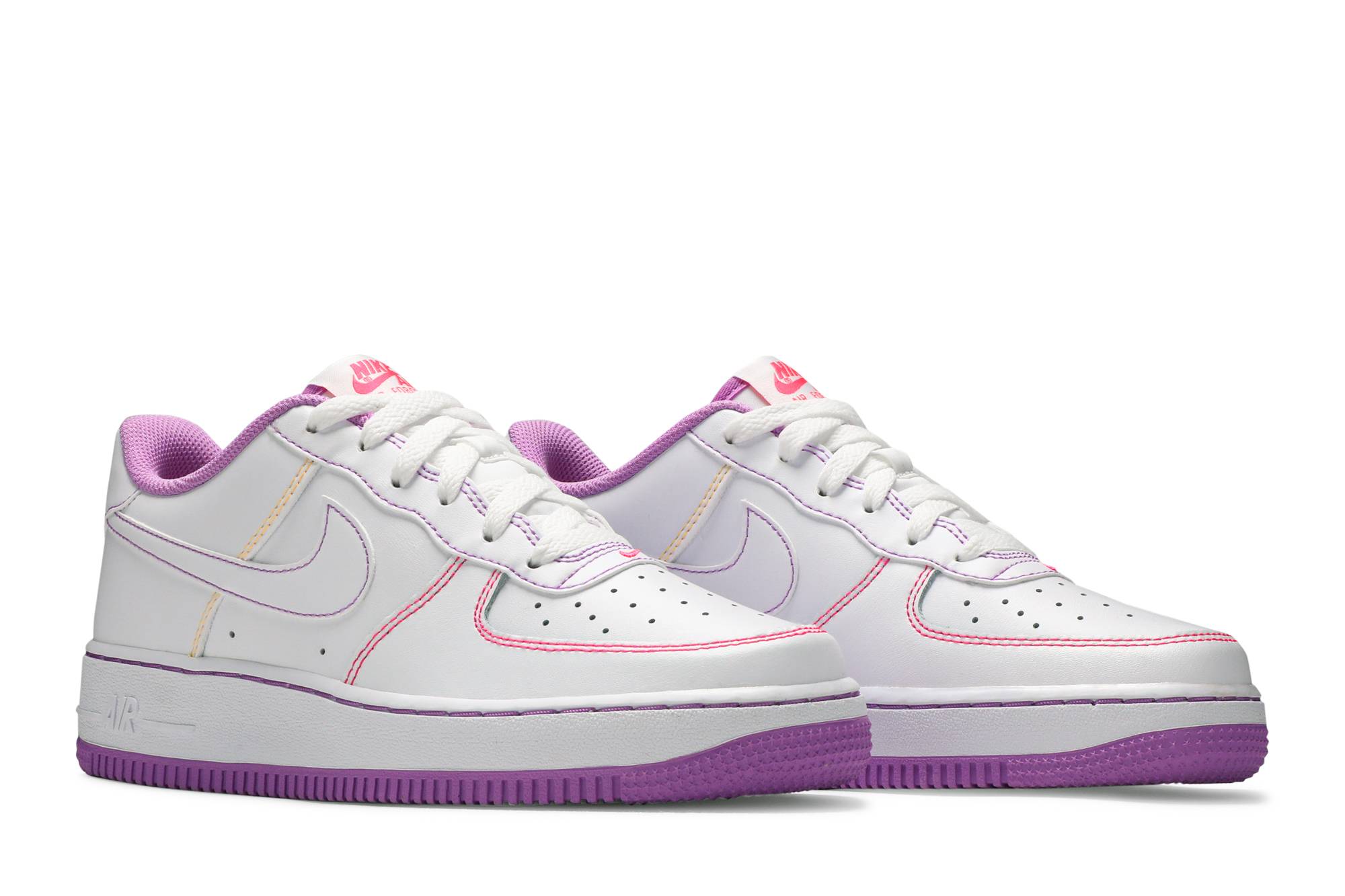 (Youth) Nike Air Force 1 '07 Low GS 'Contrast Stitch - Fuchsia Glow' 圖 8