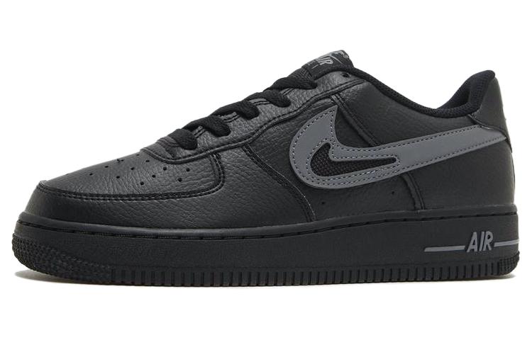(Youth) Nike Air Force 1 'Cut Out Swoosh - Black Cool Grey' FQ2413-001