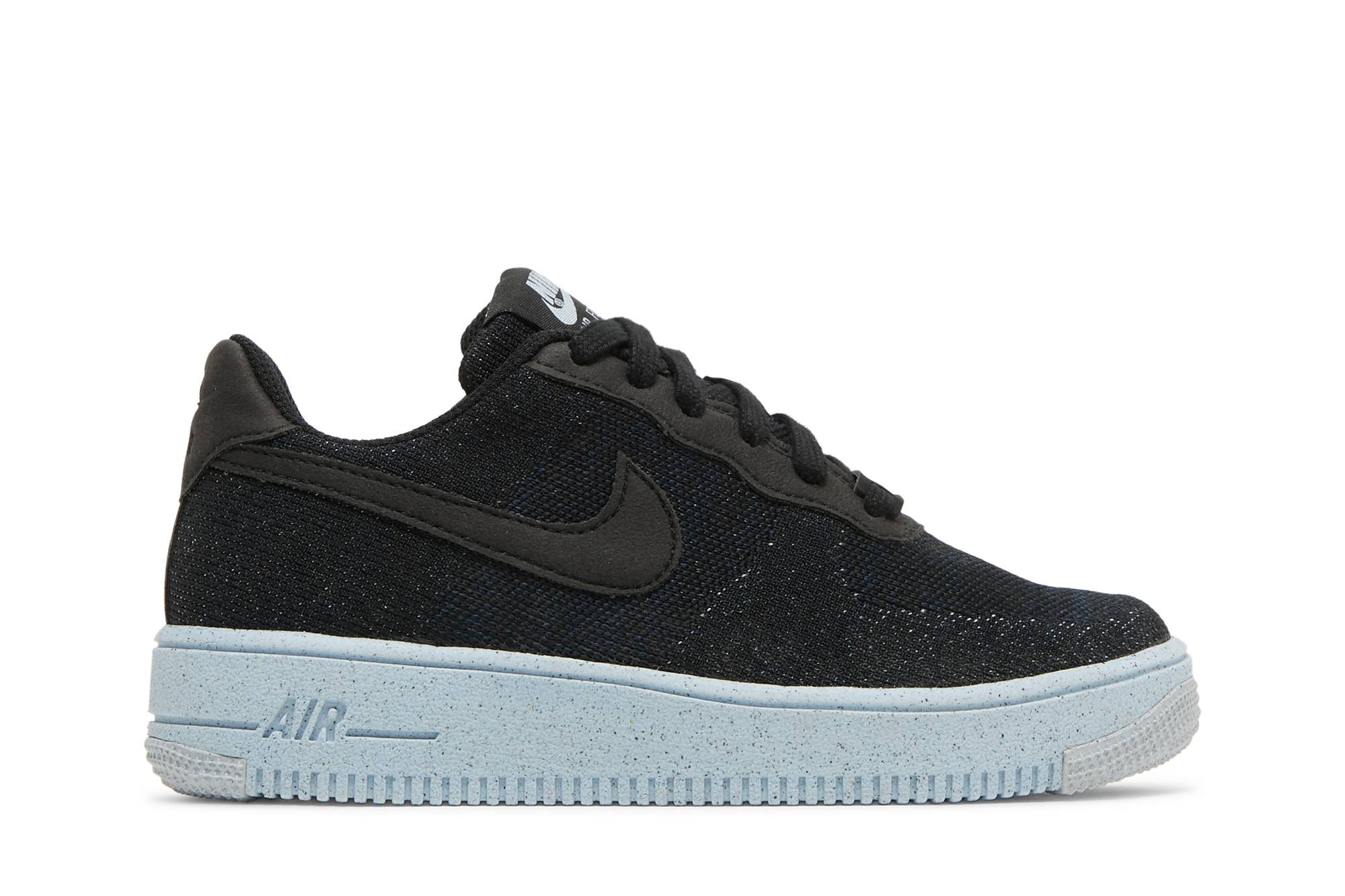 Buy (JR) 耐克空军一号火山飞织 '黑色蓝纹大麻' DH3375-001