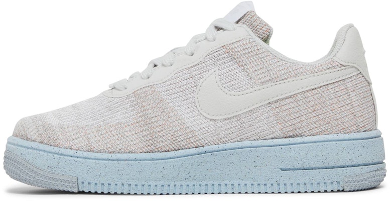 Nike Air Force 1 Low Crater Flyknit 編織 經典休閒 透氣 低幫 板鞋 GS 米白藍 Lookbook Nike Air Force 1 Low Crater Flyknit 編織 經典休閒 透氣 低幫 板鞋 GS 米白藍