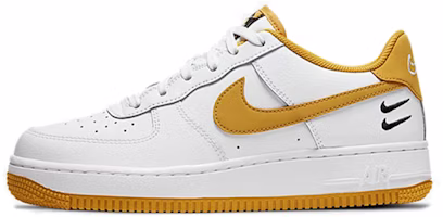 Nike Air Force 1 低筒 雙鉤 休閒 板鞋 GS 白黃 Buy Nike Air Force 1 低筒 雙鉤 休閒 板鞋 GS 白黃