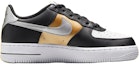 Order (JR) Nike Air Force 1 Rendah 'Hitam Emas Perak Metalik' HV0937-010