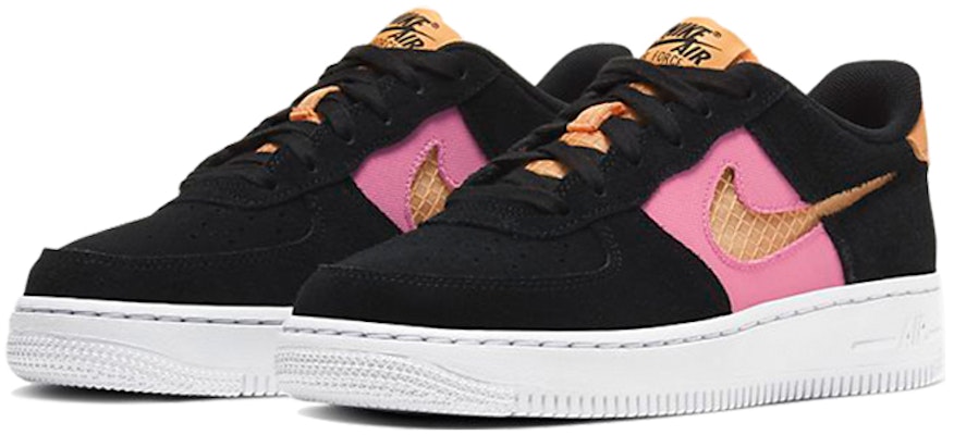 (JR) Nike Air Force 1 Rendah 'Hitam Lotus Merah Jambu' CJ4093-002 Lookbook (JR) Nike Air Force 1 Rendah 'Hitam Lotus Merah Jambu' CJ4093-002