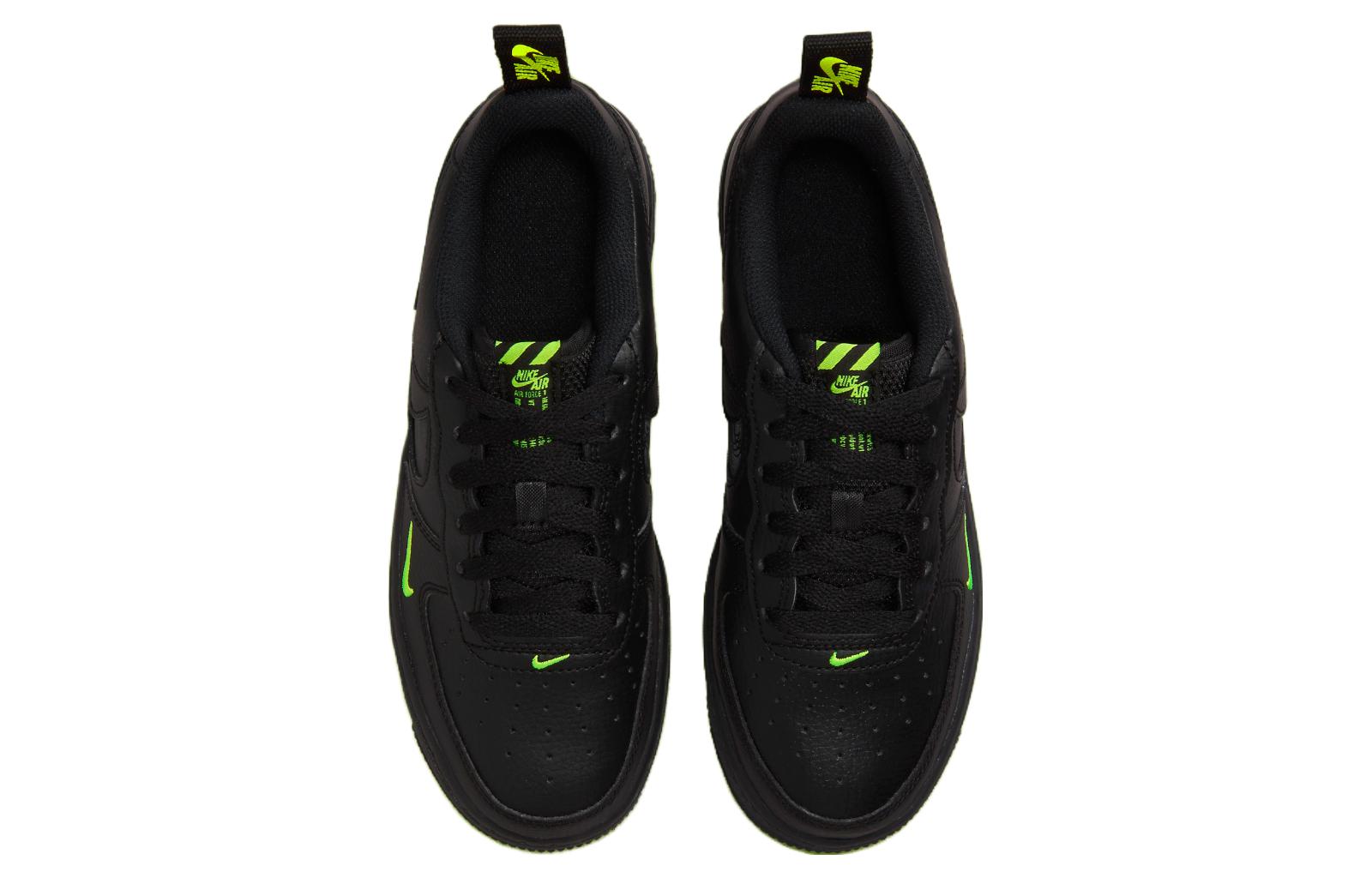 Shop (JR) Nike Air Force 1 Rendah 'Hitam Volt' FV7020-001