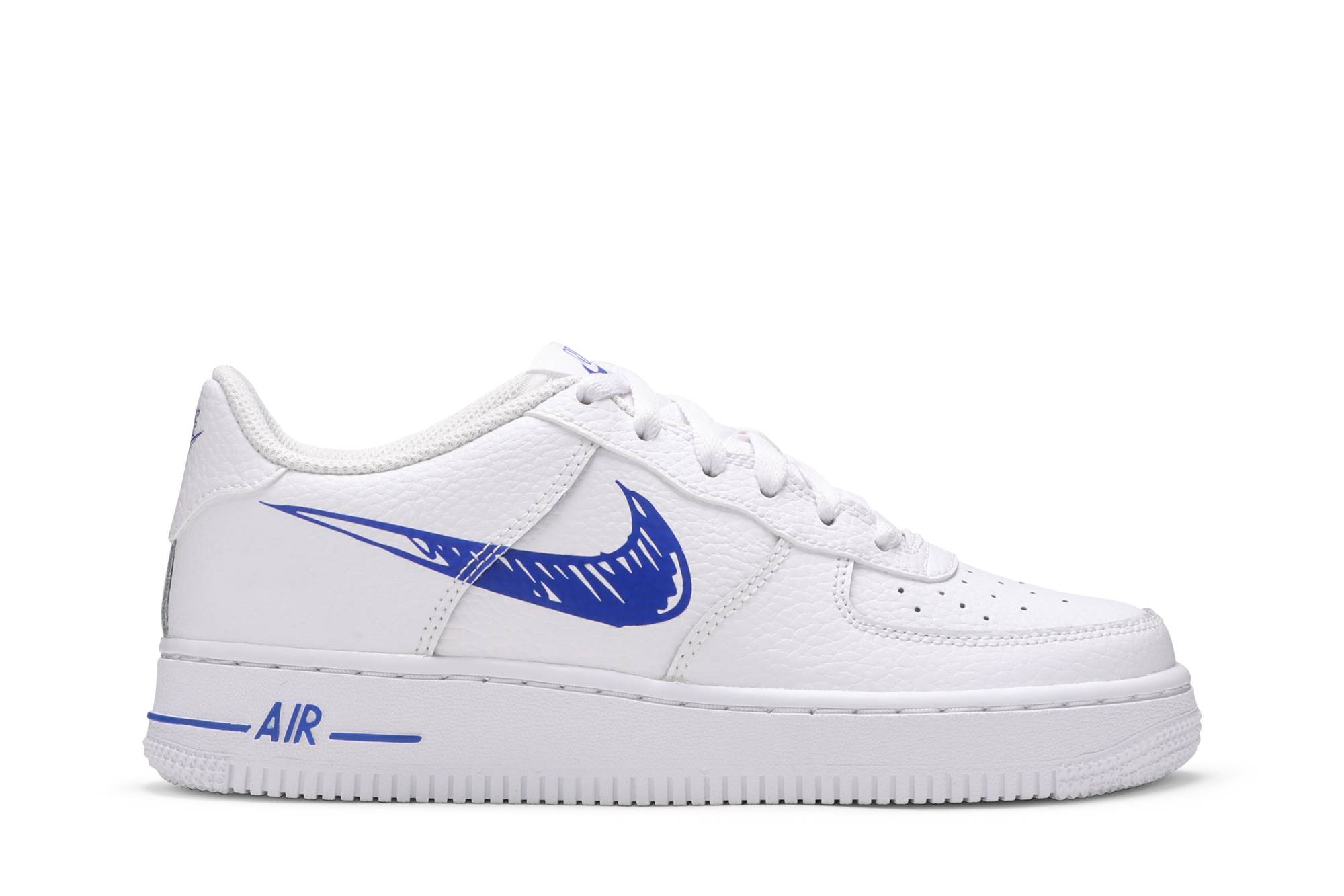 Buy (JR) Nike Air Force 1 Low 'Doodle Swoosh - Blanco Racer Azul' DM3177-102