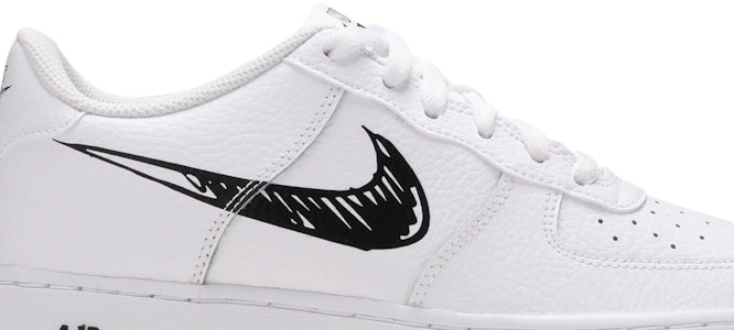 Nike Air Force 1 Low 塗鴉 低筒 板鞋 GS 白黑 Order Nike Air Force 1 Low 塗鴉 低筒 板鞋 GS 白黑