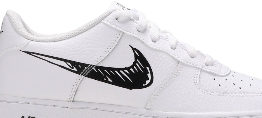 (JR) Nike Air Force 1 Low 'Doodle Swoosh - Putih Hitam' DM3177-100 Order (JR) Nike Air Force 1 Low 'Doodle Swoosh - Putih Hitam' DM3177-100