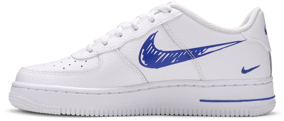 (JR) Nike Air Force 1 Low 'Doodle Swoosh - Blanco Racer Azul' DM3177-102 Lookbook (JR) Nike Air Force 1 Low 'Doodle Swoosh - Blanco Racer Azul' DM3177-102