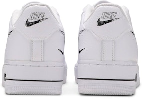 (JR) Nike Air Force 1 Low 'Doodle Swoosh - Putih Hitam' DM3177-100 Details for (JR) Nike Air Force 1 Low 'Doodle Swoosh - Putih Hitam' DM3177-100