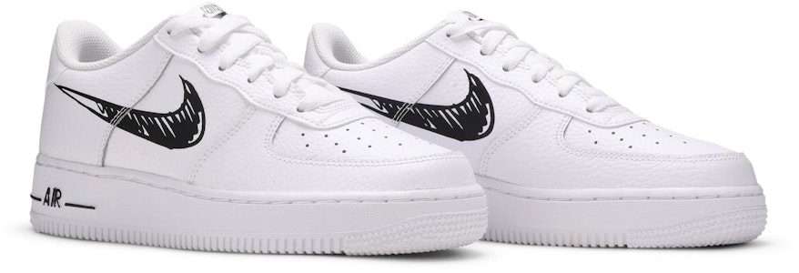 Nike Air Force 1 Low 塗鴉 低筒 板鞋 GS 白黑 Cheap Nike Air Force 1 Low 塗鴉 低筒 板鞋 GS 白黑