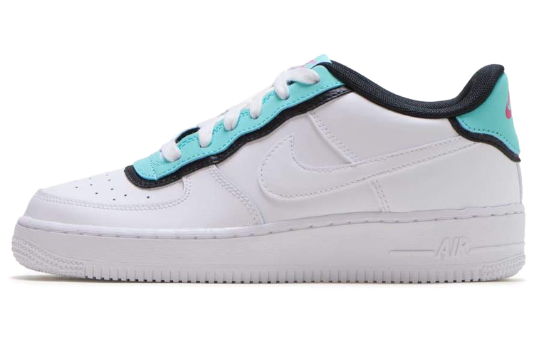 (Youth) Nike Air Force 1 Low 'Double Layer - Aqua Black'