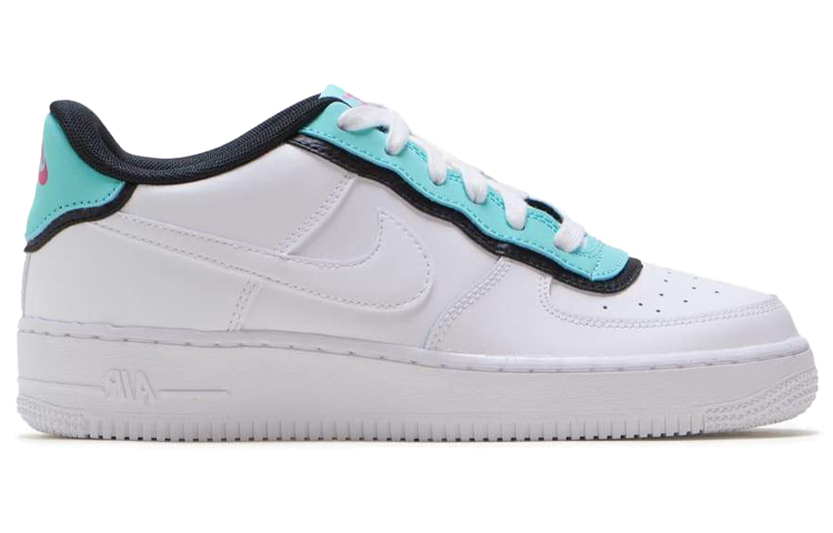 (Youth) Nike Air Force 1 Low 'Double Layer - Aqua Black' 圖 2