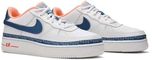 Nike Air Force 1 Low Mini Swoosh 換鉤 輕便 低筒 板鞋 GS 白藍 Cheap Nike Air Force 1 Low Mini Swoosh 換鉤 輕便 低筒 板鞋 GS 白藍