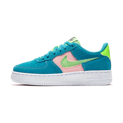 (Youth) Nike Air Force 1 Low 'Transparent Blue Swoosh'