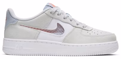 (Youth) Nike Air Force 1 Low 'Transparent White Swoosh' CJ4093-001 (Youth) Nike Air Force 1 Low 'Transparent White Swoosh' CJ4093-001