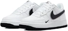 Lookbook Nike Air Force 1 低筒 休閒 帆布鞋 GS 白黑色