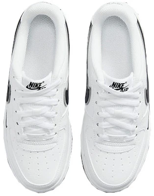 Nike Air Force 1 低筒 休閒 帆布鞋 GS 白黑色 Shop Nike Air Force 1 低筒 休閒 帆布鞋 GS 白黑色