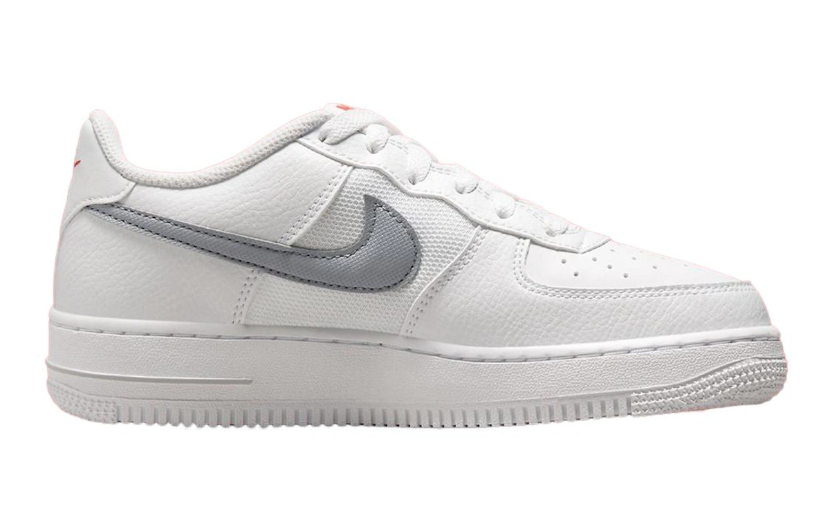 (Youth) Nike Air Force 1 Low 'White Grey Red' FD9772-100