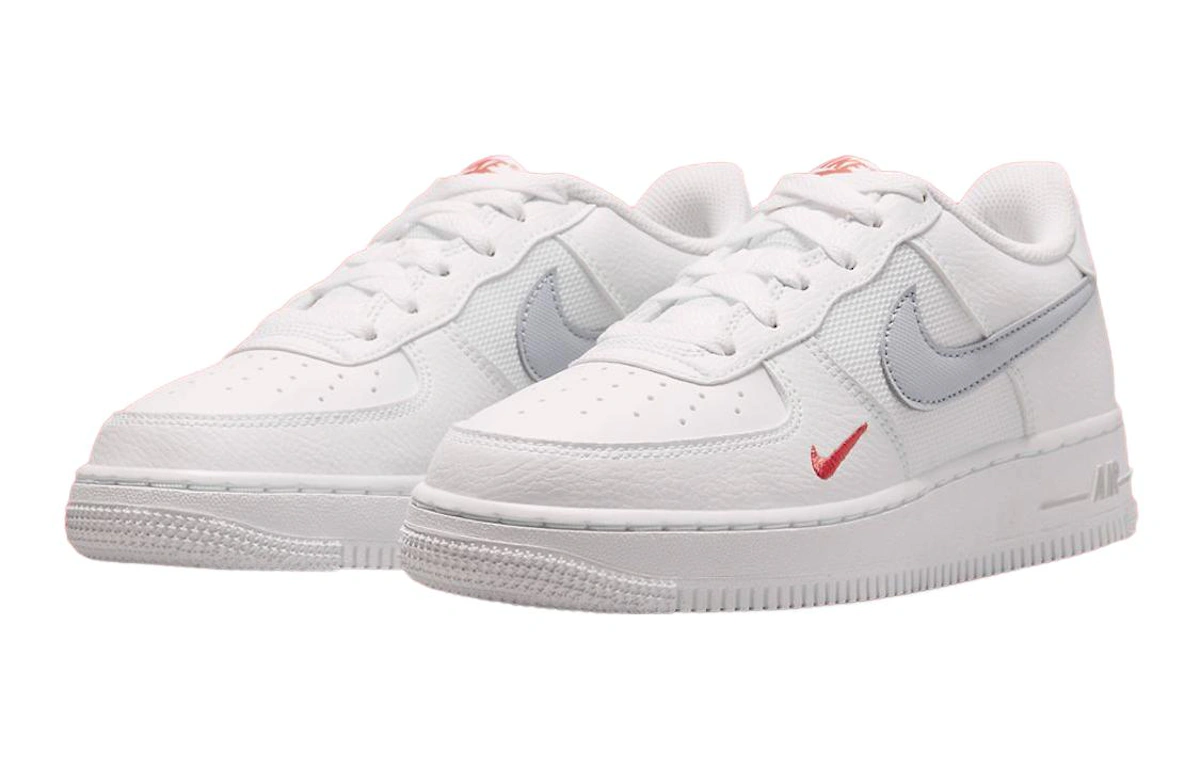 (Youth) Nike Air Force 1 Low 'White Grey Red' FD9772-100