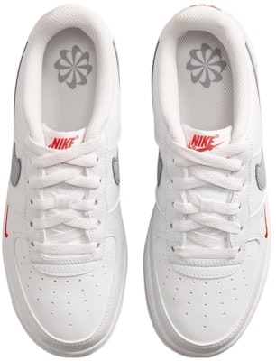 (Youth) Nike Air Force 1 Low 'White Grey Red' FD9772-100 Shop (Youth) Nike Air Force 1 Low 'White Grey Red' FD9772-100