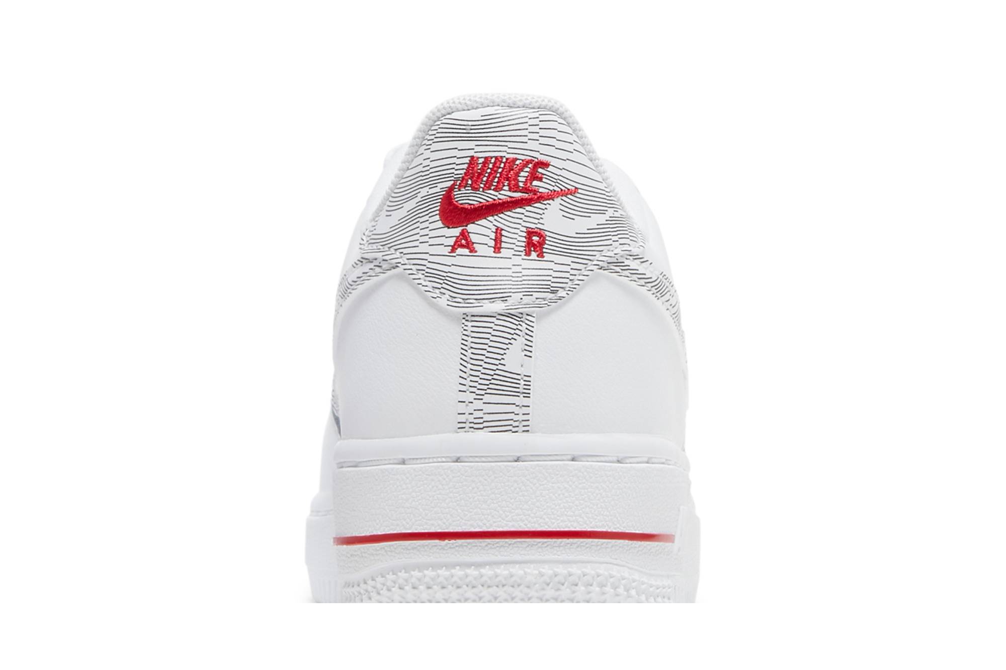 Sizing (JR) 나이키 에어포스 1 로우 '화이트 유니버시티 레드' DJ4625-100